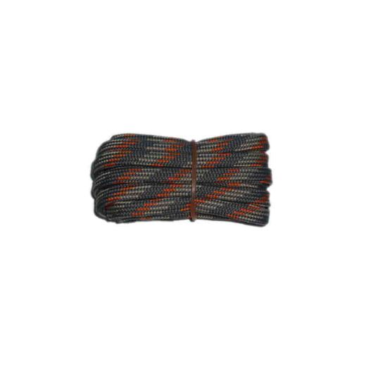 Schnürsenkel/Schuhband halbrund 150 cm grau/hellgrau/orange für Bergsport, Trekking, Outdoor