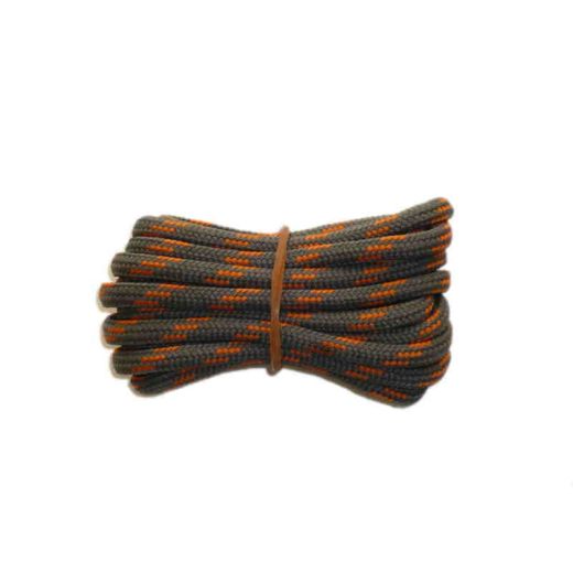Schnürsenkel/Schuhband rund dick 180 cm grau/orange für Bergsport, Trekking, Outdoor