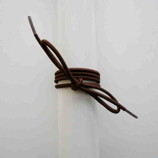Shoelace Rubber 45 cm, thin, circle, brown