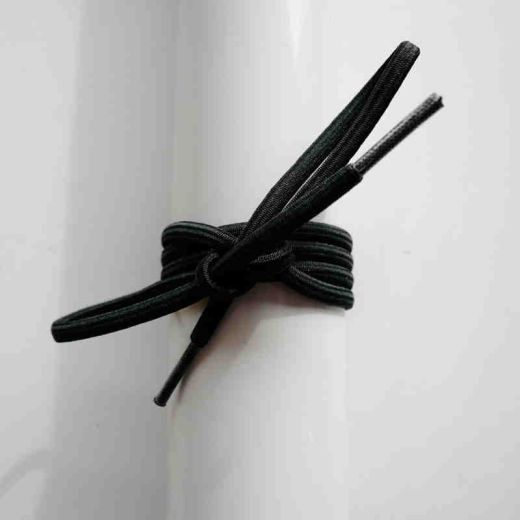 Schnürsenkel/Schuhband Gummi dünn, rund, 65 cm, schwarz