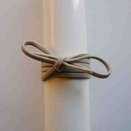 Shoelace Rubber 75 cm, thin, circle, light beige