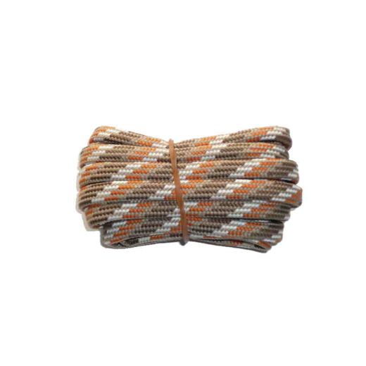Shoelace semicircle 200 cm brown / light brown / orange / white for Mountaineering, Trekking, Outdoor
