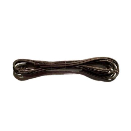 Shoelace, 75 cm, thin, circle, dark grey, waxed cotton. European Quality.