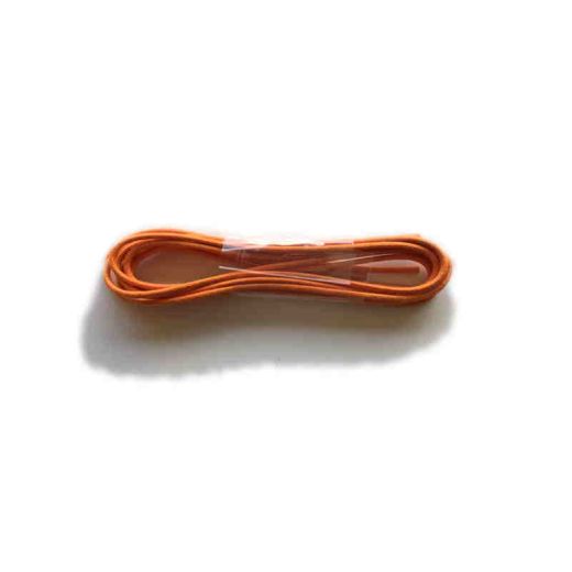 Shoelace, 75 cm, thin, circle, waxed, orange, cotton