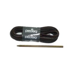 Leather Shoelace - 120 cm - black/brown - ca. 4 mm x 3 mm.