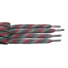 Shoelace semicircle 180 cm grey / light grey / red for Mountaineering, Trekking, Outdoor