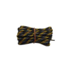 Schnürsenkel/Schuhband rund dick 150 cm schwarz/grau/gelb für Bergsport, Trekking, Outdoor