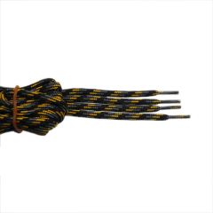 Schnürsenkel/Schuhband rund dick 200 cm schwarz/grau/gelb für Bergsport, Trekking, Outdoor