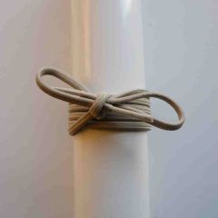 Shoelace Rubber 45 cm, thin, circle, light beige
