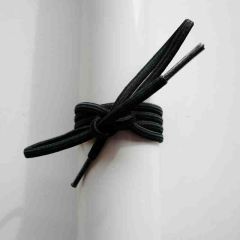 Schnürsenkel/Schuhband Gummi dünn, rund, 75 cm, schwarz