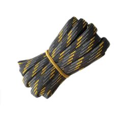 Shoelace semicircle 180 cm dark grey / grey / yellow for Mountaineering, Trekking, Outdoor