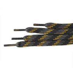 Shoelace semicircle 200 cm dark grey / grey / yellow for Mountaineering, Trekking, Outdoor