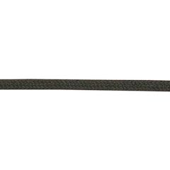 Shoelace, 60 cm, thin, circle, waxed, black brown, cotton