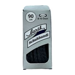 Schnürsenkel/Schuhband klassisch, 90 cm, schwarz, gewachst, extra dick